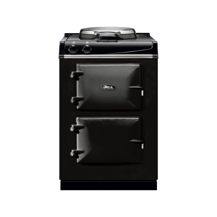 AGA Mini Cast Iron 60 Electric with Cast-Iron Hotplate Range Cooker - Black main product photo