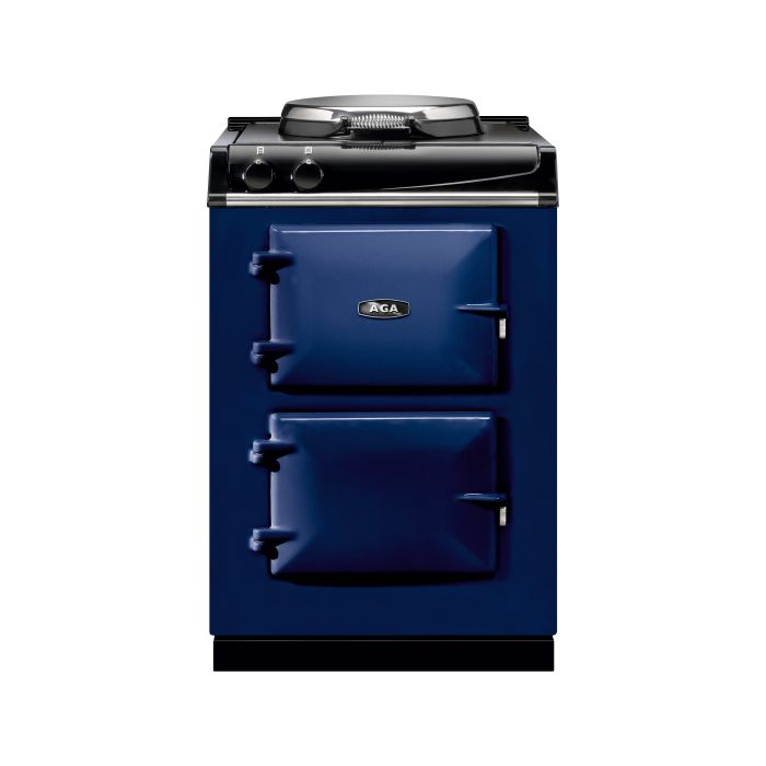 AGA Mini Cast Iron 60 Electric with Cast-Iron Hotplate Range Cooker - Dark Blue main product photo