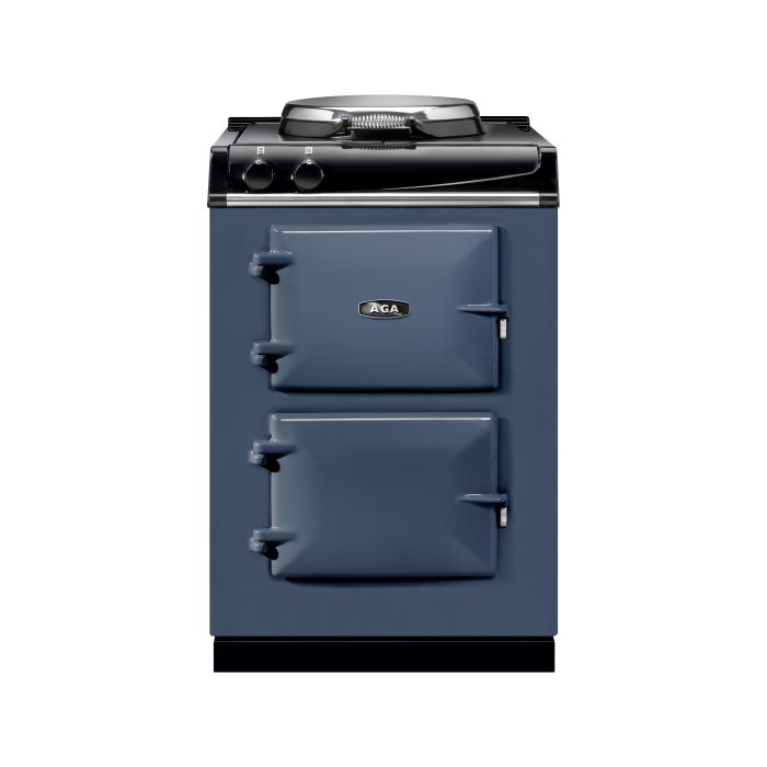 AGA Mini Cast Iron 60 Electric with Cast-Iron Hotplate Range Cooker - Dartmouth Blue main product photo