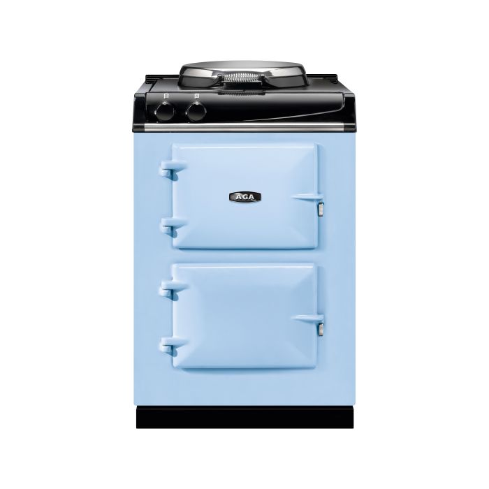 AGA Mini Cast Iron 60 Electric with Cast-Iron Hotplate Range Cooker - Duck Egg Blue main product photo