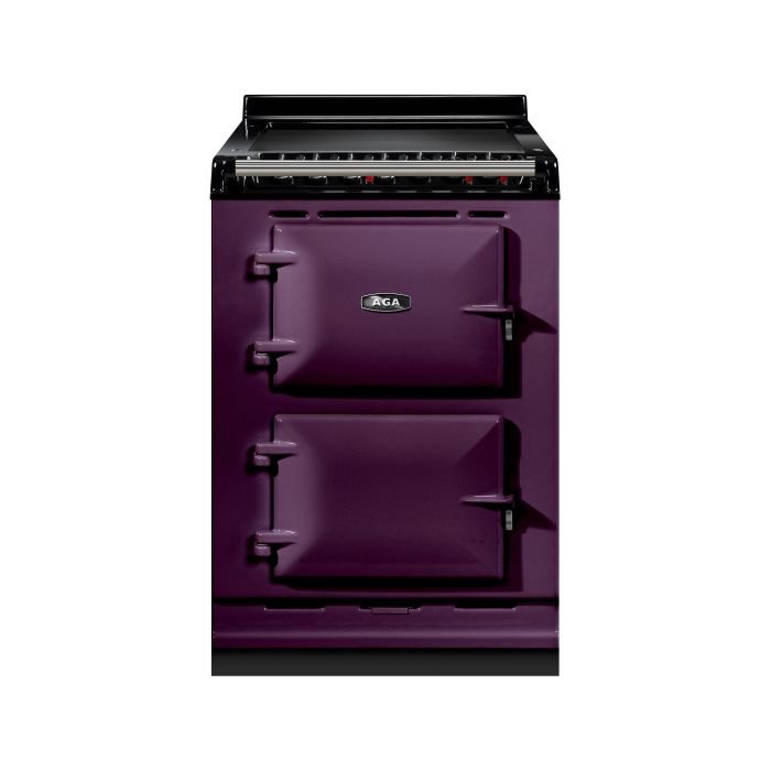 AGA Mini Conventional 60 Electric with Ceramic Hob Range Cooker - Aubergine main product photo