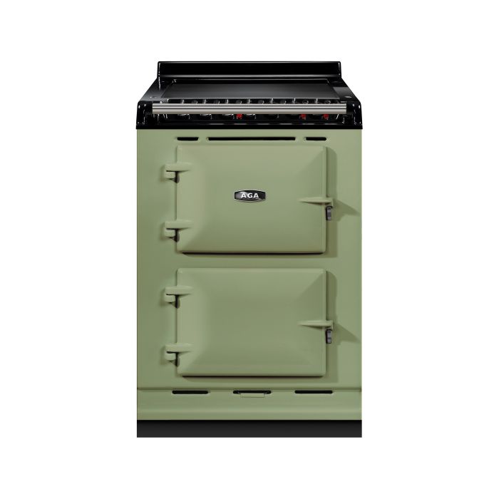 AGA Mini Conventional 60 Electric with Ceramic Hob Range Cooker - Olivine main product photo