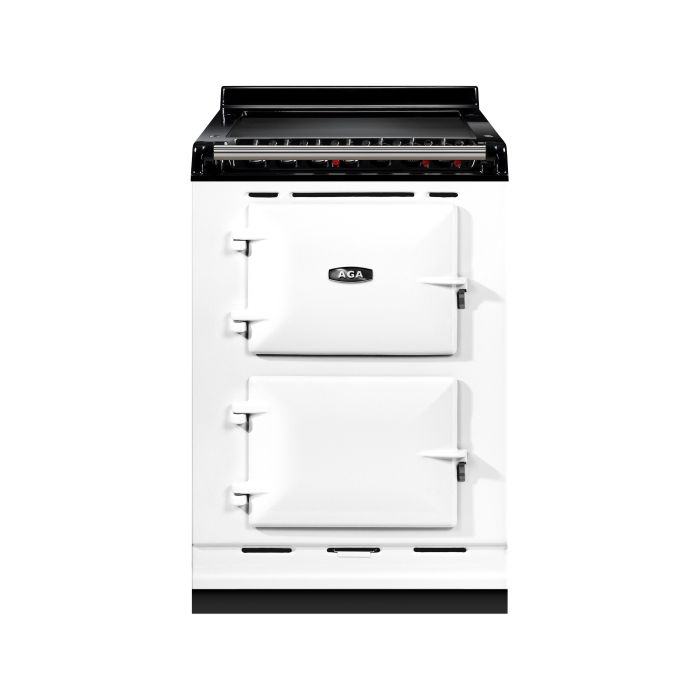 AGA Mini Conventional 60 Electric with Ceramic Hob Range Cooker - White main product photo