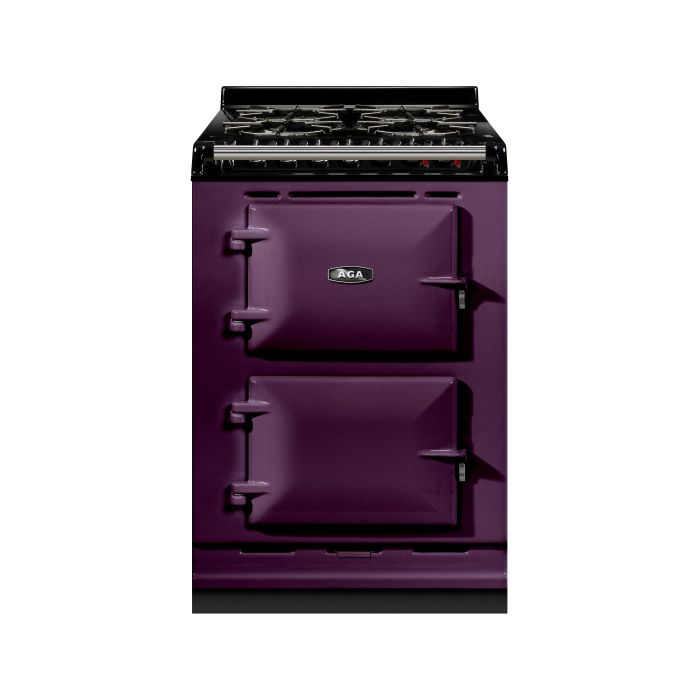 AGA Mini Conventional 60 Dual Fuel with Gas Hob Range Cooker - Aubergine main product photo