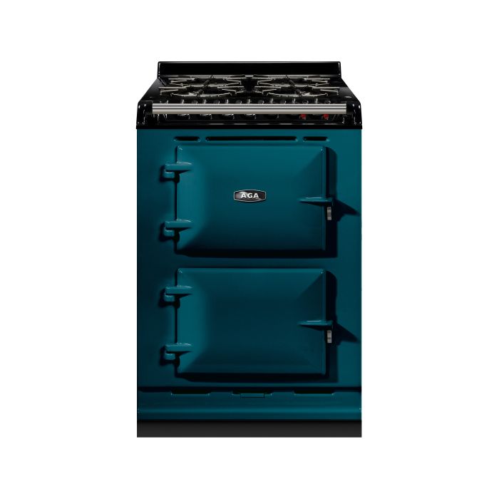 AGA Mini Conventional 60 Dual Fuel with Gas Hob Range Cooker - Salcombe Blue main product photo