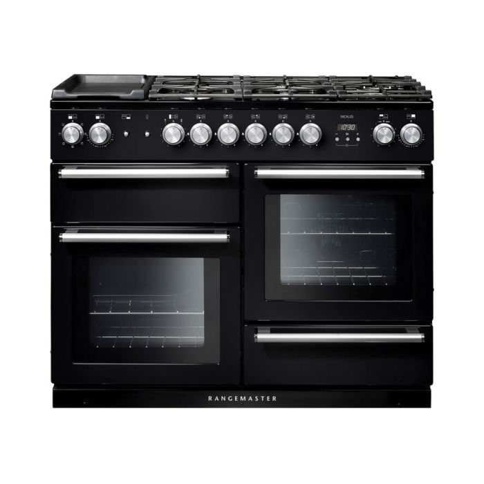Rangemaster Nexus 110 Dual Fuel Range Cooker - Black main product photo