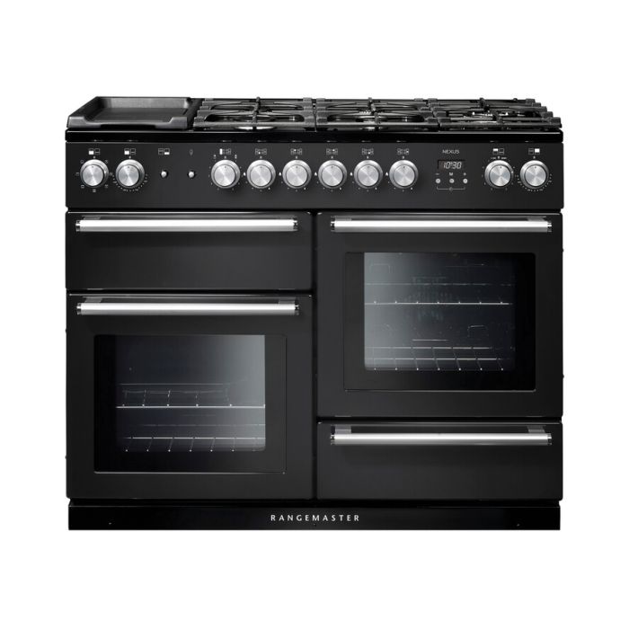 Rangemaster Nexus 110 Dual Fuel Range Cooker - Charcoal Black main product photo