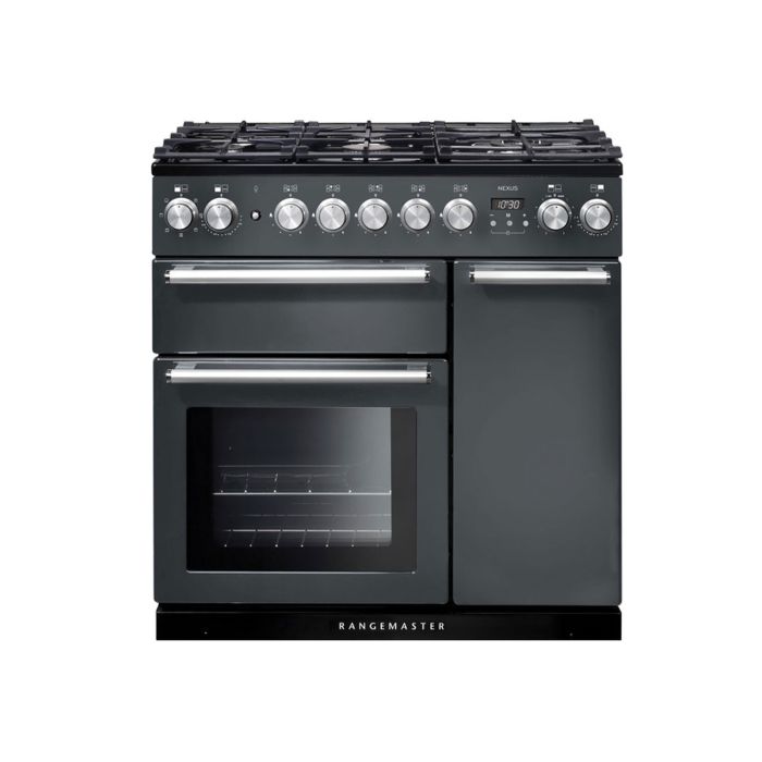 Rangemaster Nexus 90 Dual Fuel Range Cooker - Slate main product photo
