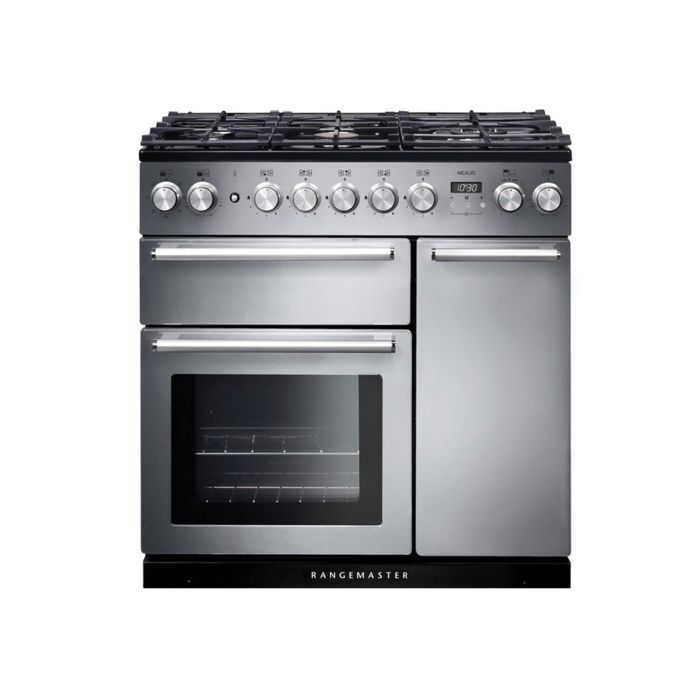 Rangemaster Nexus 90 Dual Fuel Range Cooker - Stainless Steel main product photo