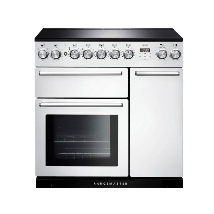 Rangemaster Nexus 90 Induction Range Cooker - White main product photo