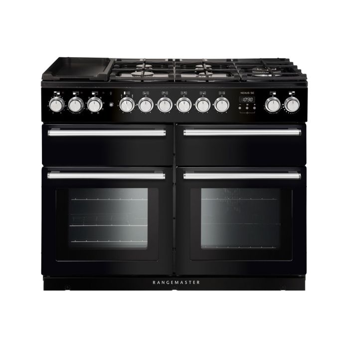 Rangemaster Nexus SE 110 Dual Fuel Range Cooker - Black main product photo
