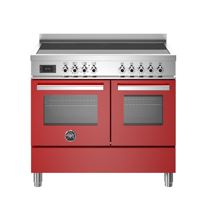 Bertazzoni PRO105I2EXT Professional 100cm Induction Top Electric Double Oven Range Cooker - Red main product photo