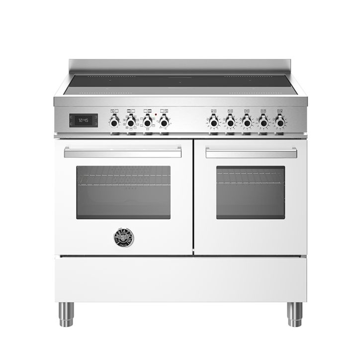Bertazzoni PRO105I2EXT Professional 100cm Induction Top Electric Double Oven Range Cooker - White main product photo