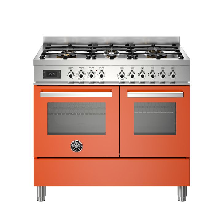 Bertazzoni PRO106L2EXT Professional 100cm 6-Burner Electric Double Oven Range Cooker - Orange main product photo