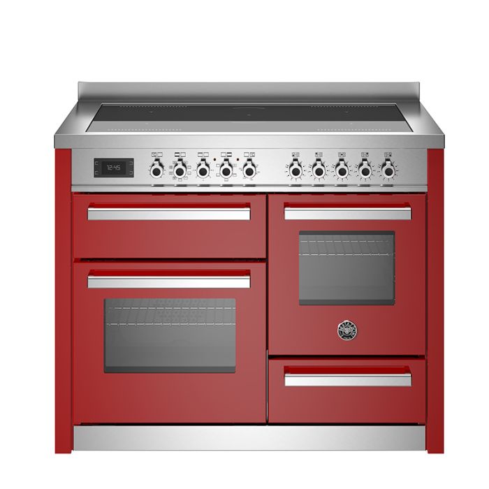 Bertazzoni PRO115I3EXT Professional 110cm Induction Top Electric Triple Oven Range Cooker - Red main product photo