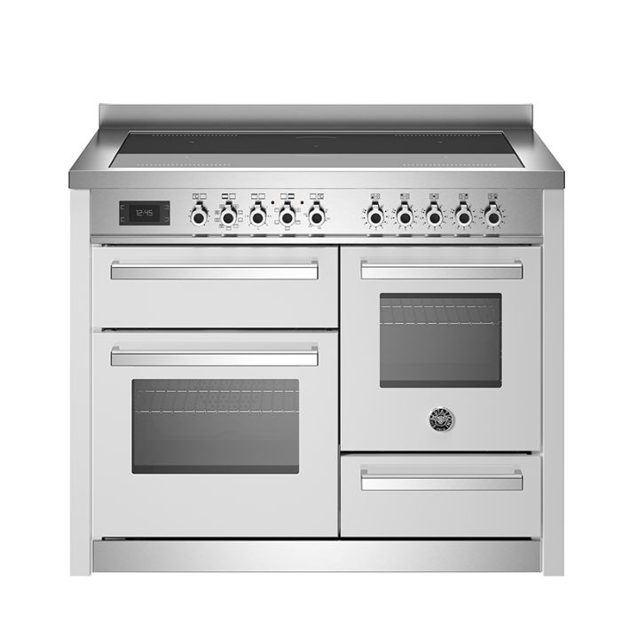 Bertazzoni PRO115I3EXT Professional 110cm Induction Top Electric Triple Oven Range Cooker - White main product photo