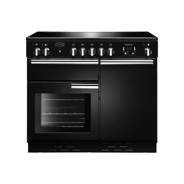 Rangemaster Professional+ 100 Ceramic Range Cooker - Black main product photo
