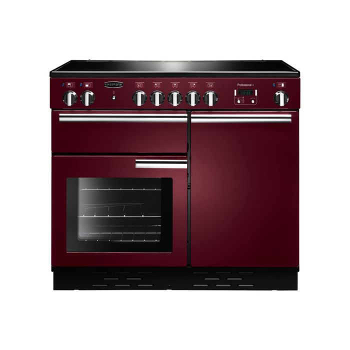 Rangemaster Professional+ 100 Ceramic Range Cooker - Cranberry main product photo