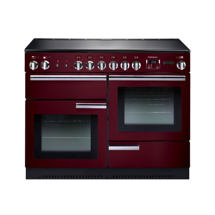 Rangemaster Professional+ 110 Ceramic Range Cooker - Cranberry main product photo