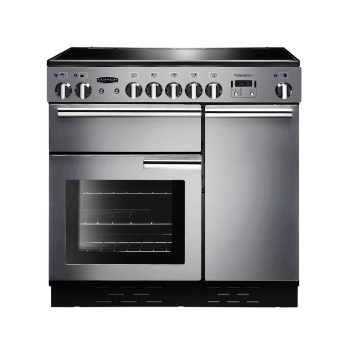 Rangemaster Professional+ 90 Ceramic Range Cooker - Stainless Steel main product photo