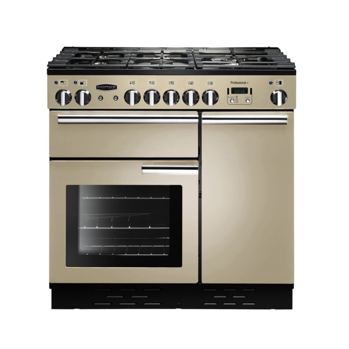 Rangemaster Professional+ 90 Dual Fuel Range Cooker - Cream main product photo