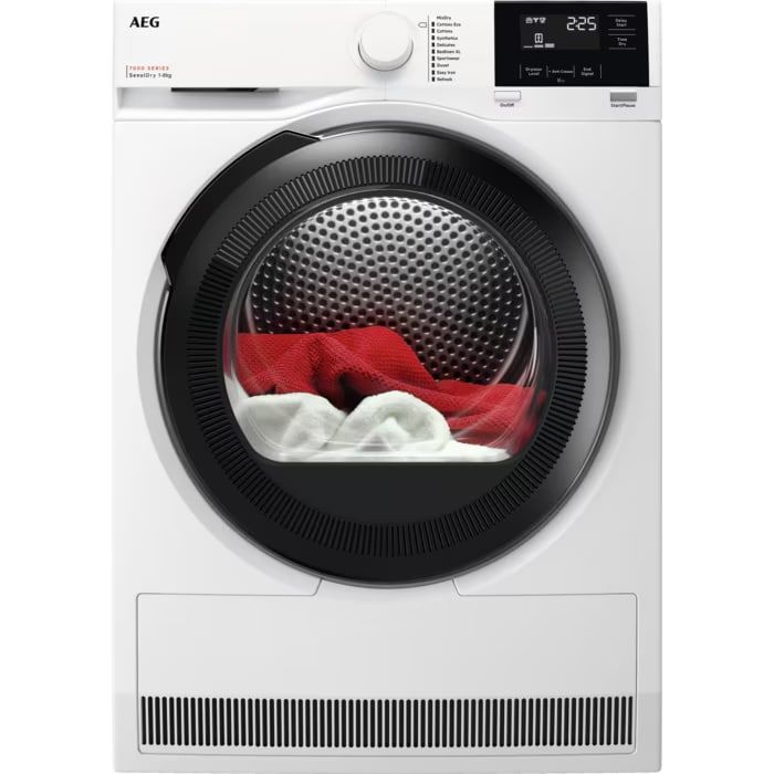 AEG TR718L4B 7000 SensiDry 8kg Heat Pump Tumble Dryer - White main product photo