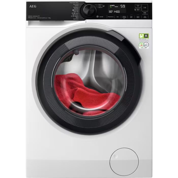 AEG LFR84946UC 8000 PowerCare UniversalDose 9kg Washing Machine - White main product photo