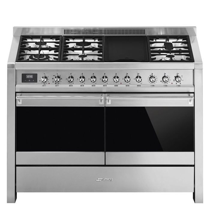 Smeg A4-81 120cm Opera Dual Fuel Range Cooker - Stainless Steel main product photo