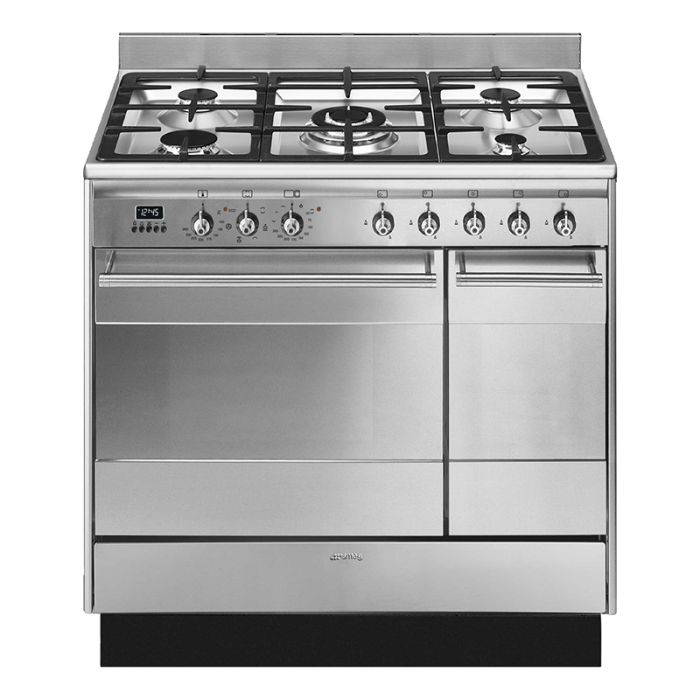 Smeg SUK92MX9-1 90cm Concert Dual Fuel Range Cooker - Stainless Steel main product photo