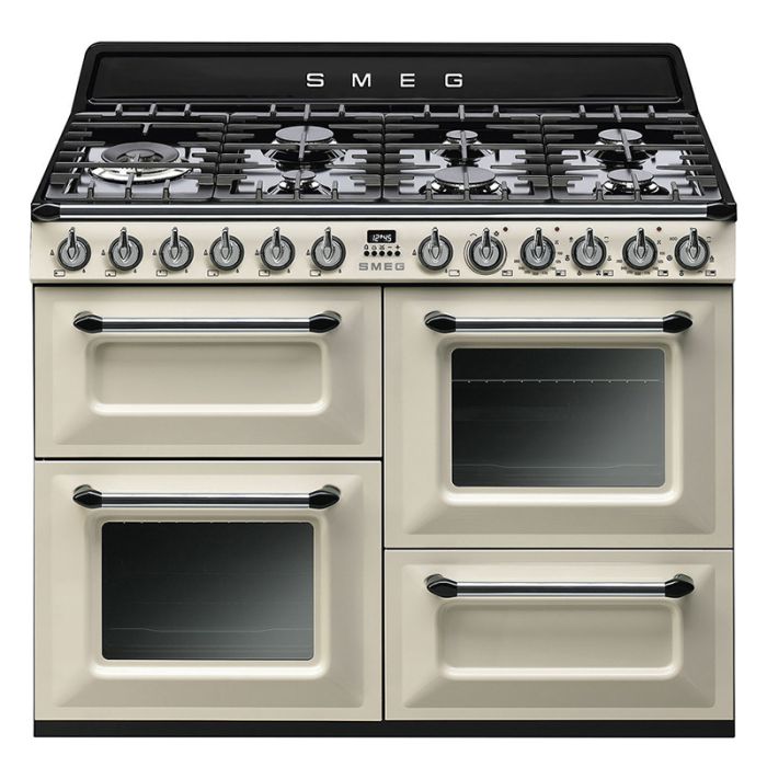 Smeg TR4110P1 110cm Victoria Dual Fuel Range Cooker - Cream main product photo