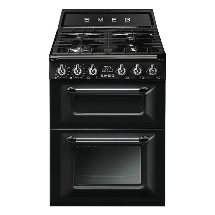 Smeg TR62BL 60cm Victoria Dual Fuel Cooker - Black main product photo