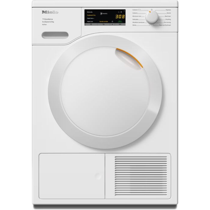 Miele TEA525WP Active 8kg Heat Pump Tumble Dryer - Lotus White main product photo