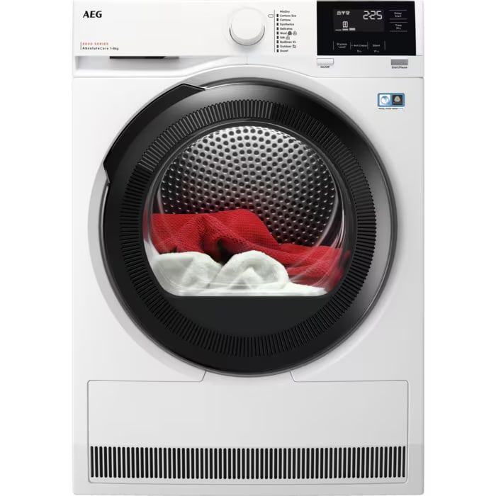 AEG TR818P4B 8000 AbsoluteCare 8kg Heat Pump Tumble Dryer - White main product photo