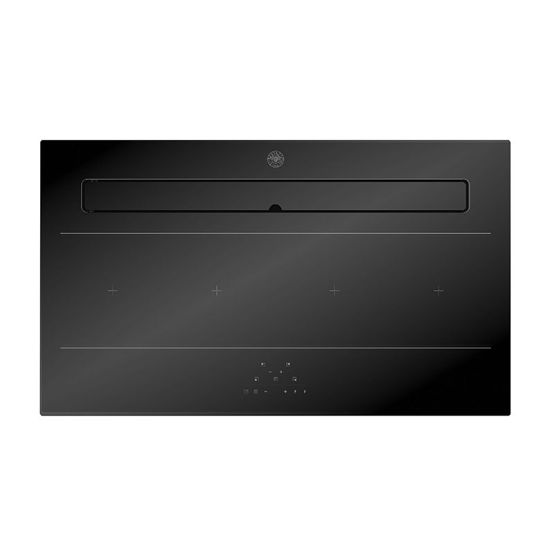 Bertazzoni Modern 90cm Induction Hob with Integrated Hood - Black