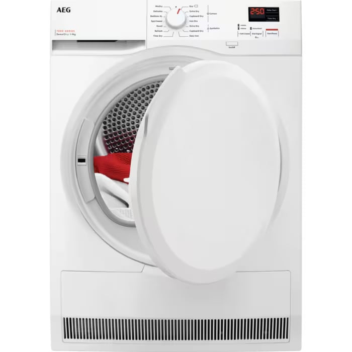Aeg White Tr709g0z 7000 Sensidry Heat Pump Tumble Dryer 9Kg