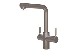 InSinkErator 3N1 L Shape Steaming Hot Water Tap - Brushed Steel