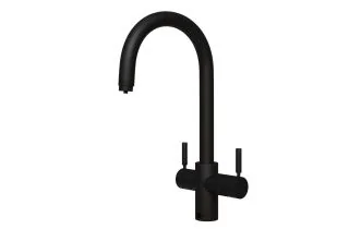 InSinkErator 3N1 J Shape Steaming Hot Water Tap - Black