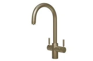 InSinkErator 3N1 J Shape Steaming Hot Water Tap - Brushed Gold