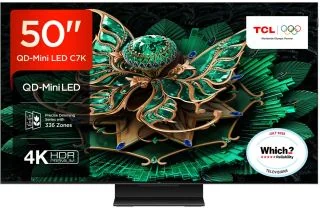 TCL 50C7KUK 50" QD-Mini LED 4K Smart TV (2025)