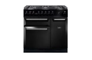 AGA Masterchef Deluxe 90 Dual Fuel with Gas Hob Range Cooker - Black