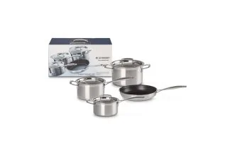 Le Creuset 3-ply Stainless Steel 4-piece Cookware Set