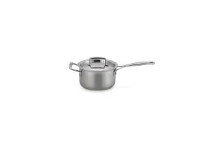 Le Creuset 3-ply Stainless Steel 16cm Saucepan with Lid and Helper Handle