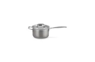 Le Creuset 3-ply Stainless Steel 18cm Saucepan with Lid and Helper Handle