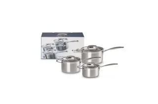 Le Creuset 3-ply Stainless Steel 3-piece Saucepan Set