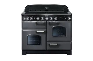 Rangemaster Classic Deluxe 110 Induction Range Cooker (Chrome Details) - Slate