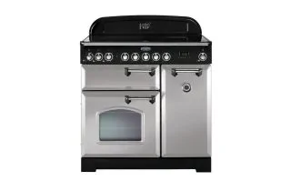 Rangemaster Classic Deluxe 90 Induction Range Cooker (Chrome Details) - Royal Pearl