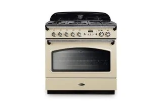 Rangemaster Classic 90 FX Dual Fuel Range Cooker (Chrome Details) - Cream