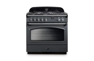 Rangemaster Classic 90 FX Dual Fuel Range Cooker (Chrome Details) - Slate
