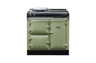AGA Compact 90 Electric with Induction Hob Range Cooker - Olivine
