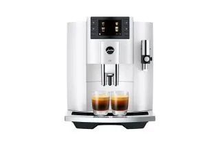 Jura 15662 E8 Bean to Cup Coffee Machine - Piano White